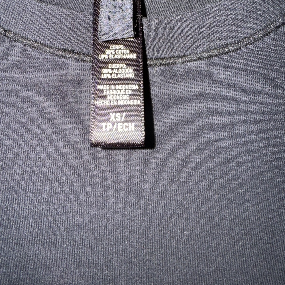 Skims Cotton Jersey Long Sleeve Black - Picture 2 of 2